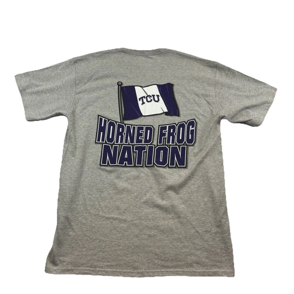 TCU Horned Frogs T Shirt Mens L Gray Champion NWT Horned Frog Nation